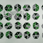 Bird’s Eye View, 2019. Acrylic on wall, 8 x 12 ft