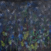 Fireflies; 2019. Acrylic on Canvas, 24 x 30 in