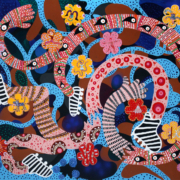 Gardenlandia, 2013. Acrylic on canvas, 48 x 60 inches.