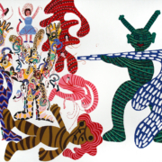 Hide and Seek, 2013. Acrylic on canvas, 48 x 60 inches.