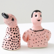 Mask, 2011. Glazed porcelain, 6 x 6 x 5 inches.