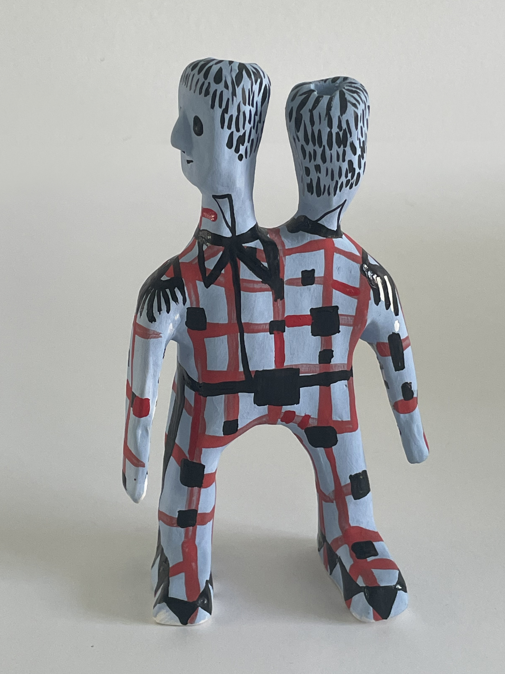 Guardia, 2022. Acrylic on ceramic, 6-1/2 x 4 x 4 inches.