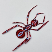 Ant 1, 2024. Acrylic on aluminum composite material (ACM), 18 x 9 inches.