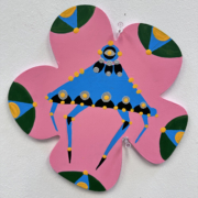 Campanita 2, 2024. Acrylic on aluminum composite material (ACM), 9 x 9 inches.