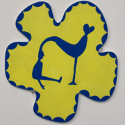 Campanita 5, 2024. Acrylic on aluminum composite material (ACM), 11 x 11 inches.