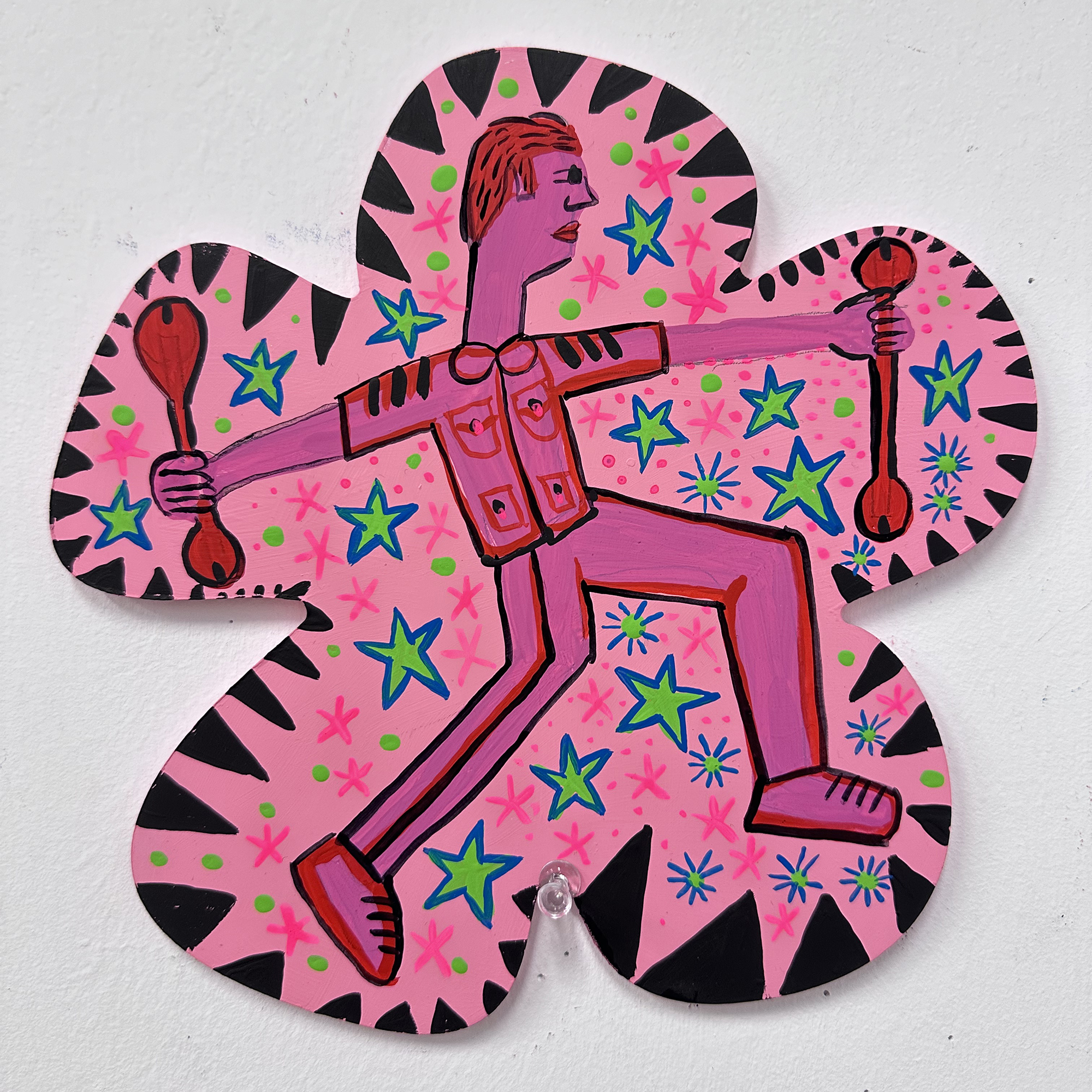 Campanita 13 (Rosita la Batutera), 2024. Acrylic on aluminum composite material (ACM), 7 x 7 inches.