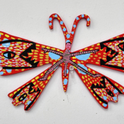 Mariposita 3, 2024. Acrylic on aluminum composite material (ACM), 6 x 10 inches.