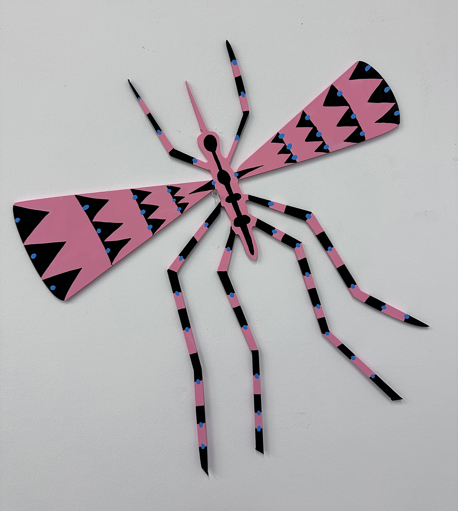 Zancudo 3, 2024. Acrylic on aluminum composite material (ACM), 20 x 20 inches.