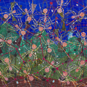 La Zancuda, 2024. Acrylic gouache on canvas, 24 x 30 inches.