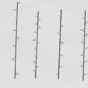 Fence-A, 2024. Acrylic gouache on paper, 11 x 14 inches.