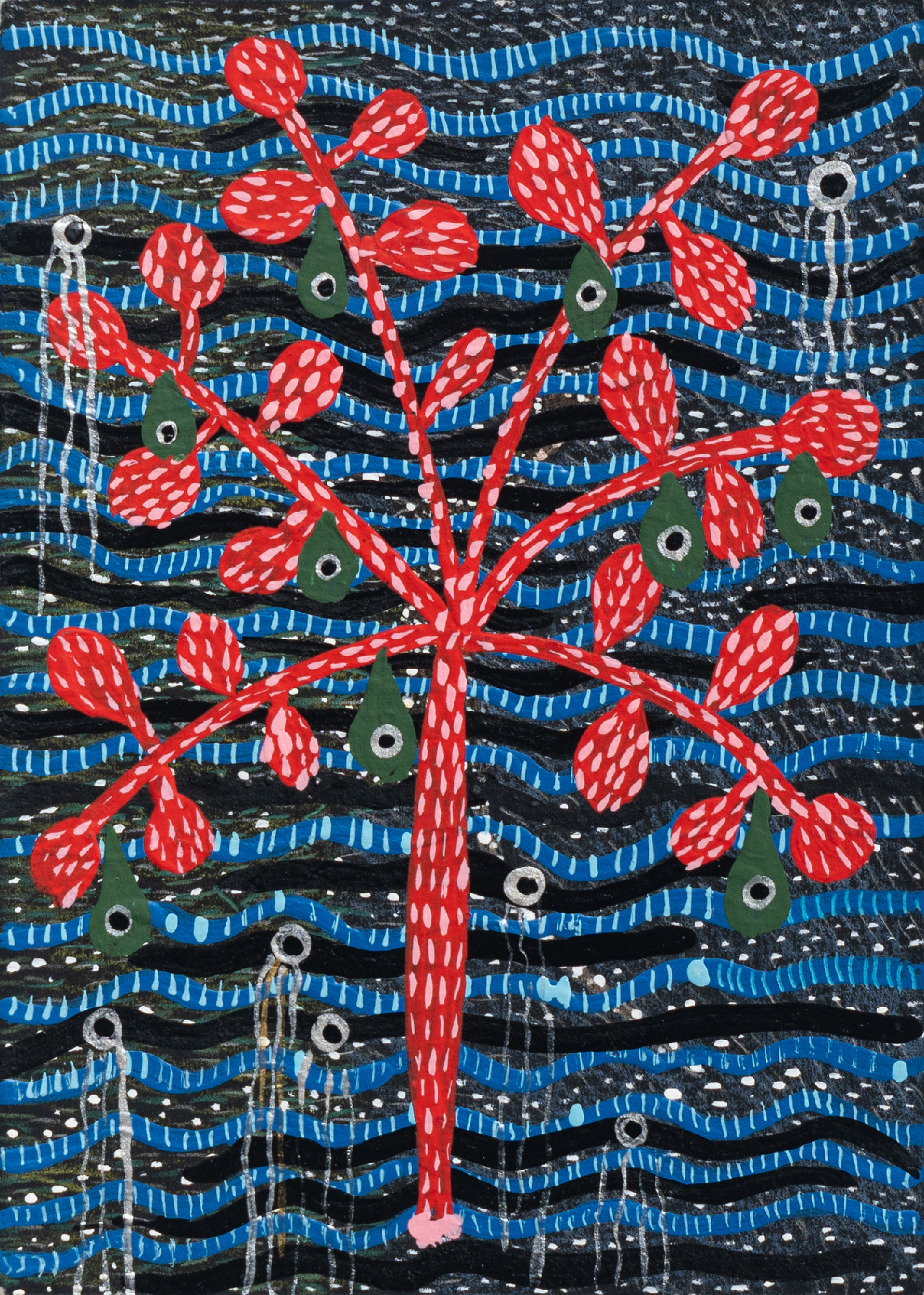 FC25 - Arbusto sobre el rio - 56808_GR_FlavioFreire_high-1 Arbusto Sobre el Río, 2024. Acrylic gouache on paper, 9 x 7 inches.