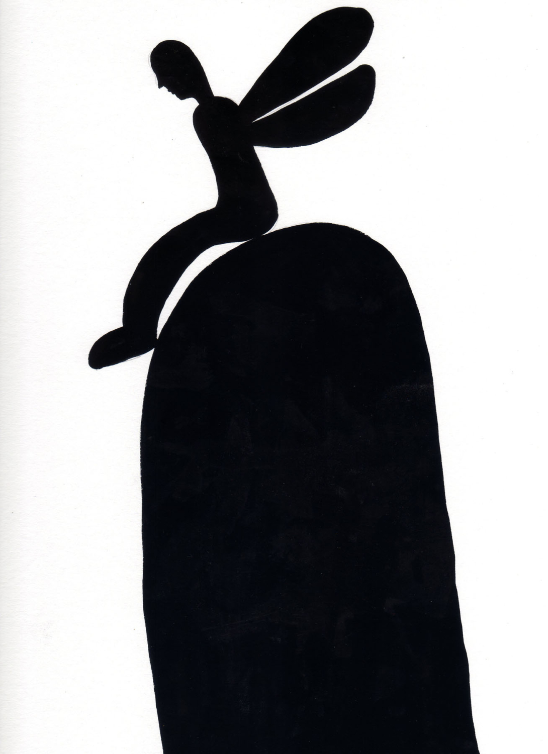 Untitled 2 (Butterfly series), 2012. Gouache on paper, 12 x 9 inches.