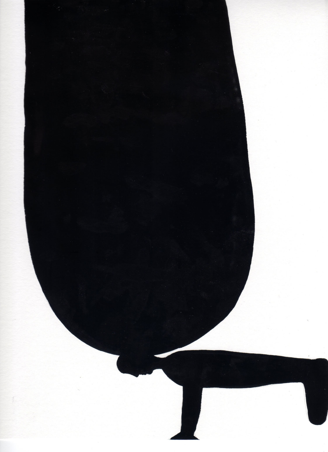 Untitled 3 (Butterfly series), 2012. Gouache on paper, 12 x 9 inches.