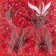 Faun, 2025. Acylic on canvas, 48 x 48 inches.